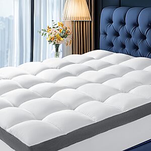 Mattress Topper Queen for Back Pain Relief (60"x80") $23.99 AC