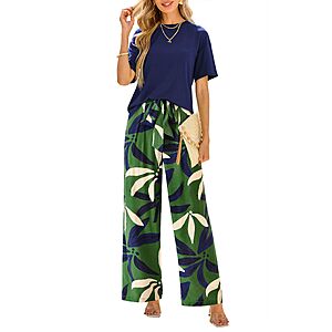 PRETTYGARDEN Women Summer 2 Piece Travel Outfits $17.09