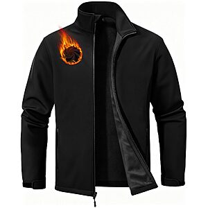 ZITY Men's Lightweight Softshell Jacket Fleece Lined Waterproof Windbreaker - $19.99 after coupon