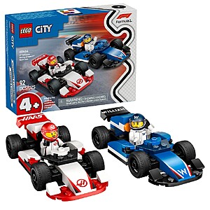 LEGO City F1 Williams Racing & Haas F1 Race Cars Preschool Toy 60464 $12