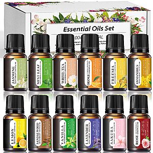 Essential Oils Set, 12 Scents, 10 ML - $6.99 after coupon