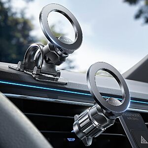 $6.39 ac AMAZON LISEN for MagSafe Car Phone Mount -Strong Magnets Magnetic Phone Holders for Your Car 3 in 1 Vent Dashboard Magnet Cell Phones Holder