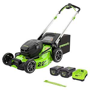 Greenworks 80V 22" Dual Blade Mower Includes (2) 4AH Batteries and 4-Amp Rapid Charger $599.99 free Shipping Costco.com