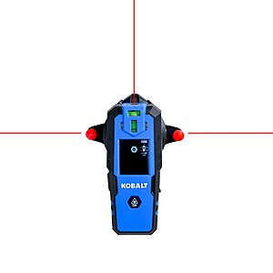 YMMV, $14.92, Lowe's, Kobalt rechargeable 30-ft Red Line generator Laser Level Kit with stud finder