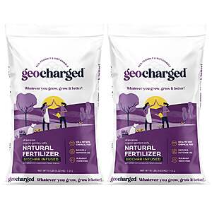 Geocharged Natural Multi-Purpose Fertilizer with Biochar, 10 lb, 2-pack  $26.99 free shipping Costco.com
