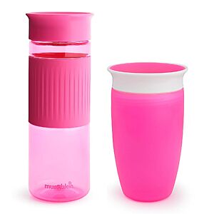 2-Pack Munchkin Miracle 360 Spill-Proof Sippy Cups (10-Oz & 24-Oz, Pink) $11.17 + Free Shipping w/ Prime or on $35+