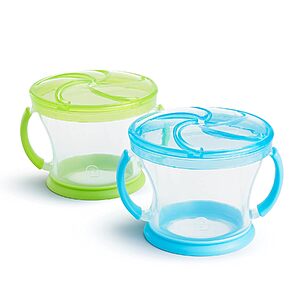 2-Pack Munchkin Snack Catcher No-Spill Toddler Snack Containers (Blue/Green) $3.75 + Free Shipping w/ Prime or on $35+