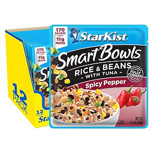 12-Pack 4.5-Oz StarKist Smart Bowls Spicy Pepper Tuna $8.82 ($0.73 Each) w/ S&S + Free Shipping w/ Prime or on $35+
