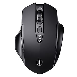 Uineer Ergonomic Rechargeable Bluetooth/2.4GHz Wireless Mouse w/ Battery Level Display (Black) $8.99 + Free Shipping w/ Prime or on $35+