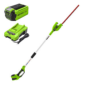 Greenworks 40V 20" Cordless Battery Pole Hedge Trimmer w/ 2.0 Ah Battery & Charger $119