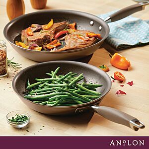 Anolon Advanced Home Non Stick Frying Pans Set (10.25" and 12.75") $42.75