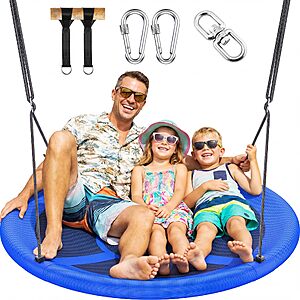 $29.35 AMAZON Everyfun 43 Inch Saucer Tree Swing for Kids Adults 700lbs Capacity Blue