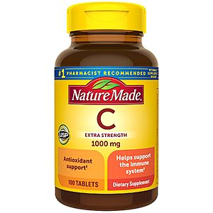 100-Count Nature Made Extra Strength Vitamin C 1000mg Tablets $4.69 w/ S&S + Free Shipping w/ Prime or on $35+