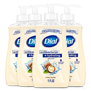 4-Pack 11-Oz Dial Antibacterial Liquid Hand Soap (Shea Butter) $7.91 ($1.97 Each) w/ S&S + Free Shipping w/ Prime or on $35+