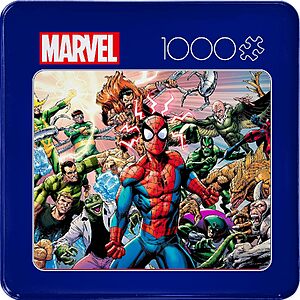 1000-Piece Buffalo Games Marvel Spider-Man Sinister War Jigsaw Puzzle w/ Collectible Tin $5 + Free Shipping w/ Prime or on $35+