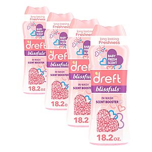 Dreft Blissfuls In-Wash Laundry Scent Booster Beads,Baby Fresh Scent,18.2 oz,(Pack of 4) $34.55