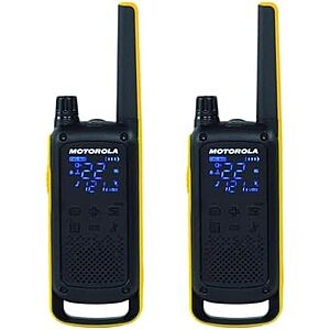 2-Pk Motorola T470 Two-Way Radio (Black w/ Yellow) $50 + Free S&H