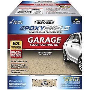 [NEW] $72.99 | Rust-Oleum EpoxyShield Garage Floor Coating, Gloss Tan, 1 Car Kit + $8.03 credit at Amazon