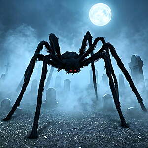 Joyfy 5 ft Scary Giant Spider Halloween Decorations(Black) $11.69 + Free S&H w/ Walmart+ or $35+