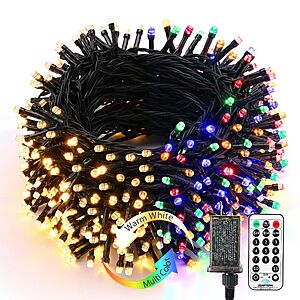Brizled Outdoor Christmas Tree Lights, 65.67 ft 200 LED Indoor String Light $19.79