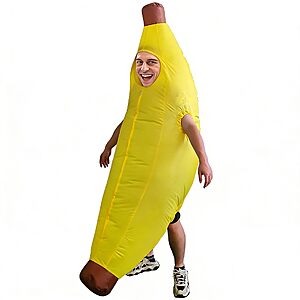 Dinoshenyu Inflatable Drinks Costume for Adult Funny Blow up Coffee Cup Full Body Costume (Banana) $14.99