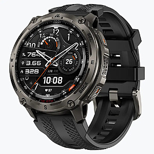 KOSPET TANK T4 Rugged GPS Smartwatch, 1.43” AMOLED, Dual-Band GPS, 32GB Storage & 10 ATM Waterproof $184.8