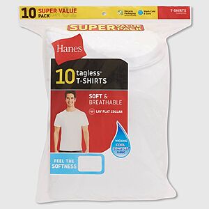 Hanes Moisture Wicking Crew Neck short sleeve undershirt 10 pk - $30 each or 2 for $45 at Target.com