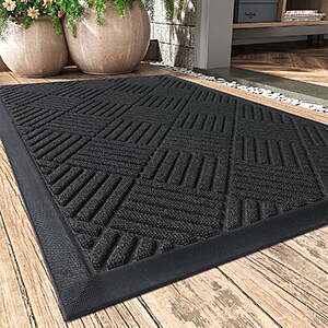 SIXHOME 17"x30" Outdoor Mat Non Slip Doormat(Black) $7.99 + Free S&H w/ Walmart+ or $35+