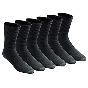 Dickies Men's All-Purpose Stain-Resistant Crew Work Socks (Black) $9.37 + Free Shipping w/ Prime or $6 Fee per Order