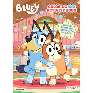 $1 Free Ship Walmart+ Bluey Jumbo Coloring Book, 64 Pages by Bendon, Paperback