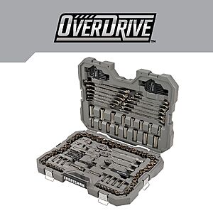 CRAFTSMAN OVERDRIVE 154-Piece Metric and SAE Mechanics Tool Set with Hard Case $149