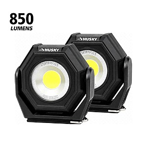 Husky 2-Pack 850lm Compact Rechargeable Utility Light $14.88