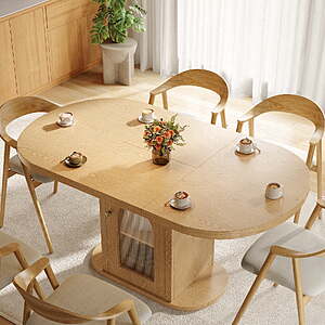 Patbrela 43.3"–59" Extendable Dining Table with Storage $159.99 + Free S&H at Walmart