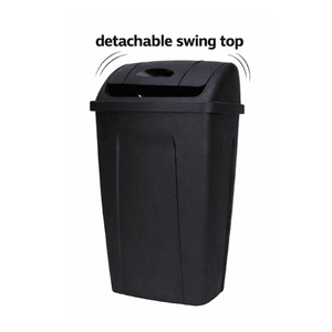 $12.93 FS WALMART+ or Pick Up Mainstays Kitchen Trash Can, 13 Gallon Plastic Garbage Bin with Swing Top Lid, Black