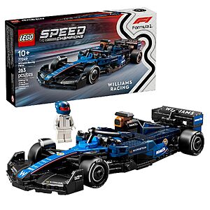 263-Piece LEGO Speed Champions Williams Racing FW46 F1 Race Car Building Set (77249) $15.99 + Free Shipping w/ Prime or on $35+