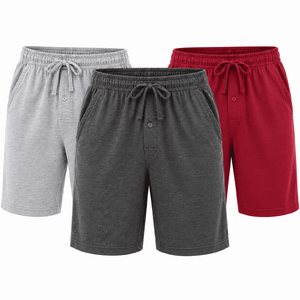 DARESAY Men’s Knit Shorts 3-Pack, Soft Sleep Lounge Shorts with Pockets & Elastic Drawstring Waist, Sizes S-3X $20.99