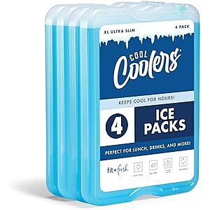 $6.97* | 4-Pk Fit + Fresh Cool Coolers Reusable Slim XL Ice Packs at Amazon