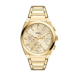 Fossil Men's Watch, Everett Chronograph Gold-Tone Stainless Steel Watch for Men $141.21