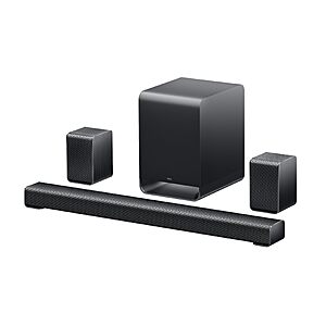 TCL S65K S Series 5.1 Channel Soundbar System with Dolby Atmos, DTS:X, Wireless Subwoofer, Wireless Surround Speakers $249.99