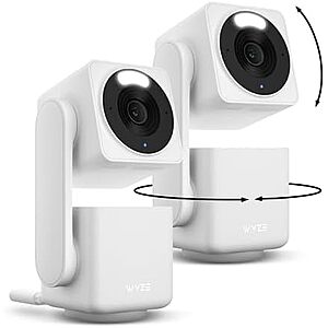 $69.98* | 2-Pk Wyze Cam Pan v4 4K 360° Pan/Tilt Smart Home Security Camera System at Amazon