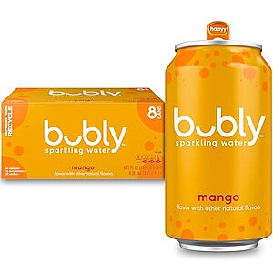 [SnS, AC] $2.79* | 8-Pack 12-Oz Bubly Sparkling Water (Mango or Bellini Bliss) at Amazon (34.9￠ each)