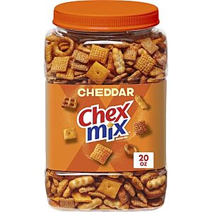 [SnS, AC] $28.50* | 6 × 20-Oz Chex Mix Resealable Tub (Cheddar) ($4.75 each) at Amazon