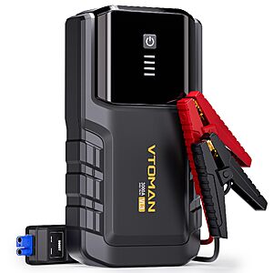 VTOMAN VL3 3000A LiFePO4 Portable Jump Starter for Up to 7L Gas & 5L Diesel - $30.40 AC