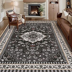 5' x 7' Bleum Cade Boho Washable Area Rug (Black) $29.99 + Free Shipping $29.66