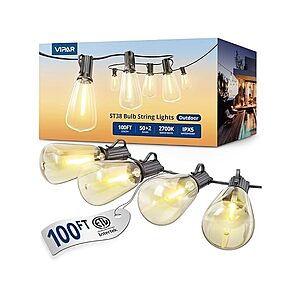 $5.99 | VIPAR Outdoor String Lights at Woot!