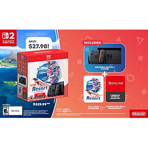 Pre-Order: Nintendo Switch™ 2 + Nintendo Switch Sports Resort™ Bundle, various retailers $529