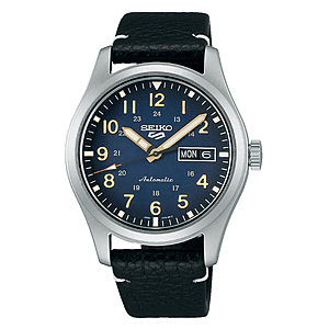 Watch Gang Seiko Field watch sale - SEIKO 5 Sports Field Series Blue Dial Black Leather Strap 39.4mm Blue Dial $176