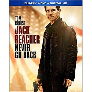 Jack Reacher: Never Go Back (Blu-ray + DVD) $7.96 Walmart.com