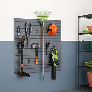 Ends today 10/11 TRINITY 16 Sq Ft Modular Slatwall 13-piece Accessory Set $99.99 Gray or White free Shipping Costco.com