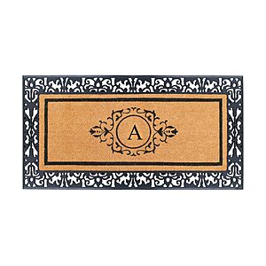 A1HC Natural Coir Monogrammed Doormat for Outside Front Door Mat 30"x60", A $82.48